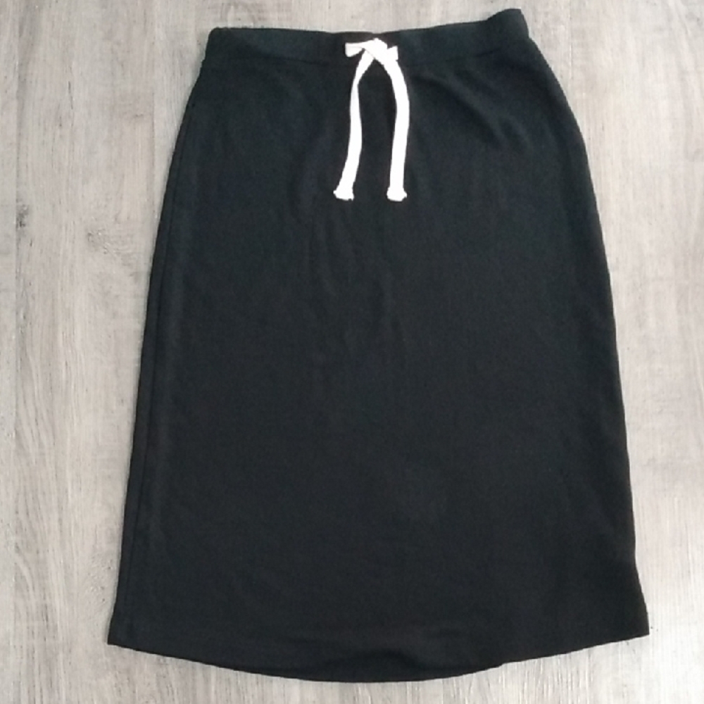 Joe Fresh Black Pencil Skirt with White Tie